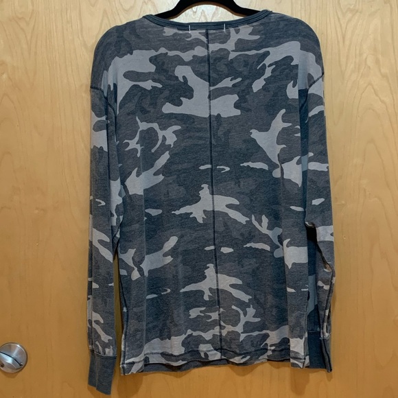 Free People Arielle Camo Printed Longsleeved Tee - Picture 5 of 9